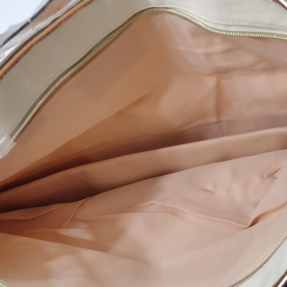 Victoria's Secret Metallic Pink White Canvas Tote Bag - Picture 7 of 10